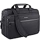 KROSER 18 Laptop Aktentasche Passt bis zu 17,3 Erweiterbare wasserdichte Umhängetasche Computer Tasche mit RFID-Taschen für Reisen/Business/Schule/Männer/Frauen-Schwarz MEHRWEG