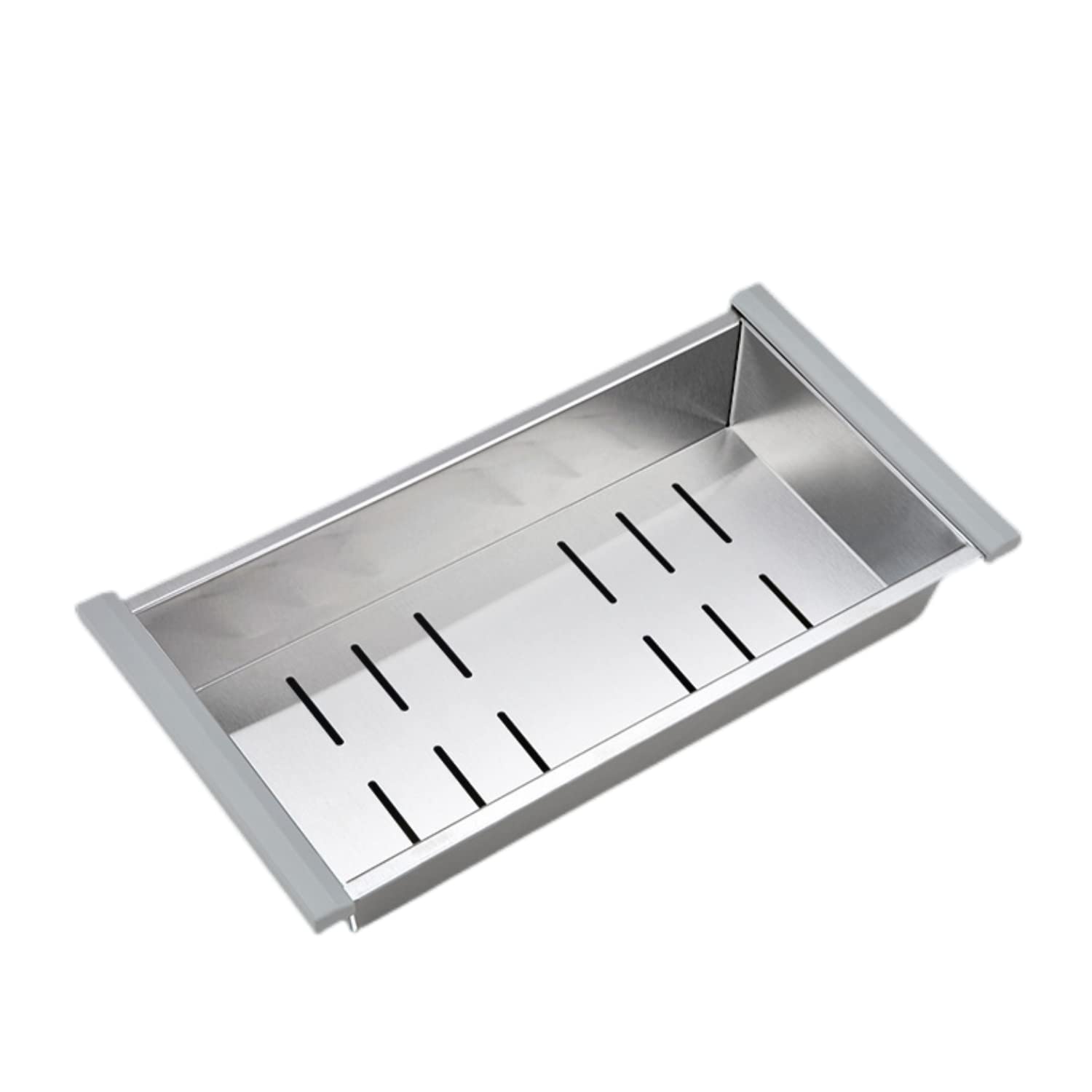 Lavello da Cucina in Acciaio Inox Fatto a Mano con 2 Fori Doppio Lavello con kit di scarico e filtro cestello, 78 * 43 * 20cm (Argento)