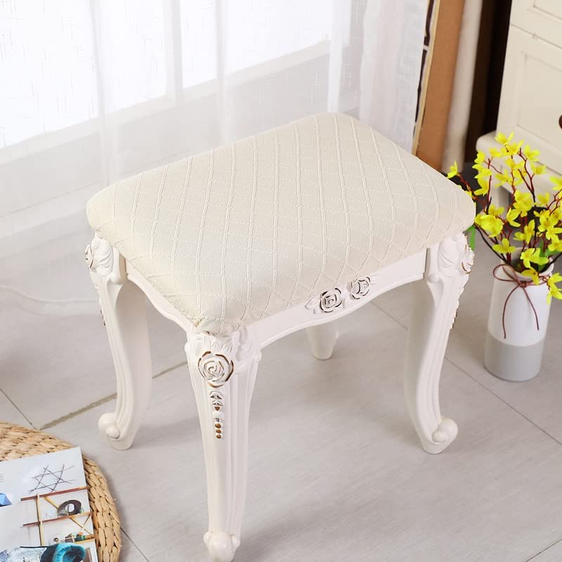 Housse de siège de chaise jacquard extensible pour tabourets de bar et coiffeuse - 2