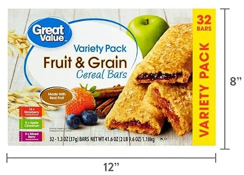 YOLOMOLO Fruit & Grain Bars, Variety Pack, 41.6 oz, 32 Count and white plastic spoon with bookmark gift - Thumbnail 7
