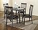 Signature Design by Ashley Hammis Rake Back Dining Room Chair, Set of 2, Dark Brown