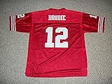 John Brodie Jersey #12 San Francisco Custom Stitched Red Football Various Sizes New No Brand/Logos GENERIC Size M