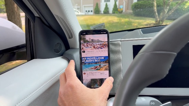 A Car Phone Holder Mount For Hyundai Ioniq 5, Magnetically - View #5