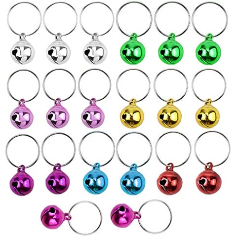 Jinlaili 20PCS Campanas de Colores para Mascotas Cover