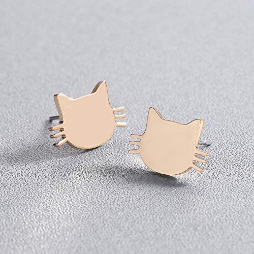 Simple Tiny Cat Earrings Fashion Stainless Steel Animal Elements Ear Studs Jewelry3