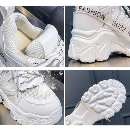 Chunky Sneakers for Women & Girls 3.9-Inch Height Increase Walking Shoes with Thick Sole for Travel, Gift3
