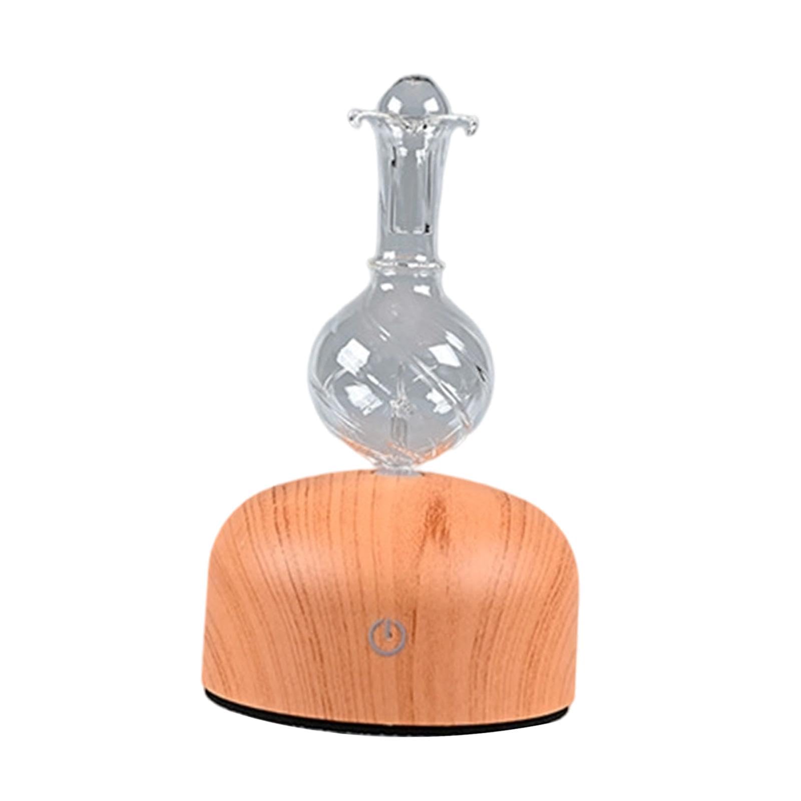 Difusor de Aceites Esenciales Portátil con Diseño Elegante en Madera Humidificador Automático USB Purificador Silencioso de Aire Difusor de Niebla Fin, Style B, Individual