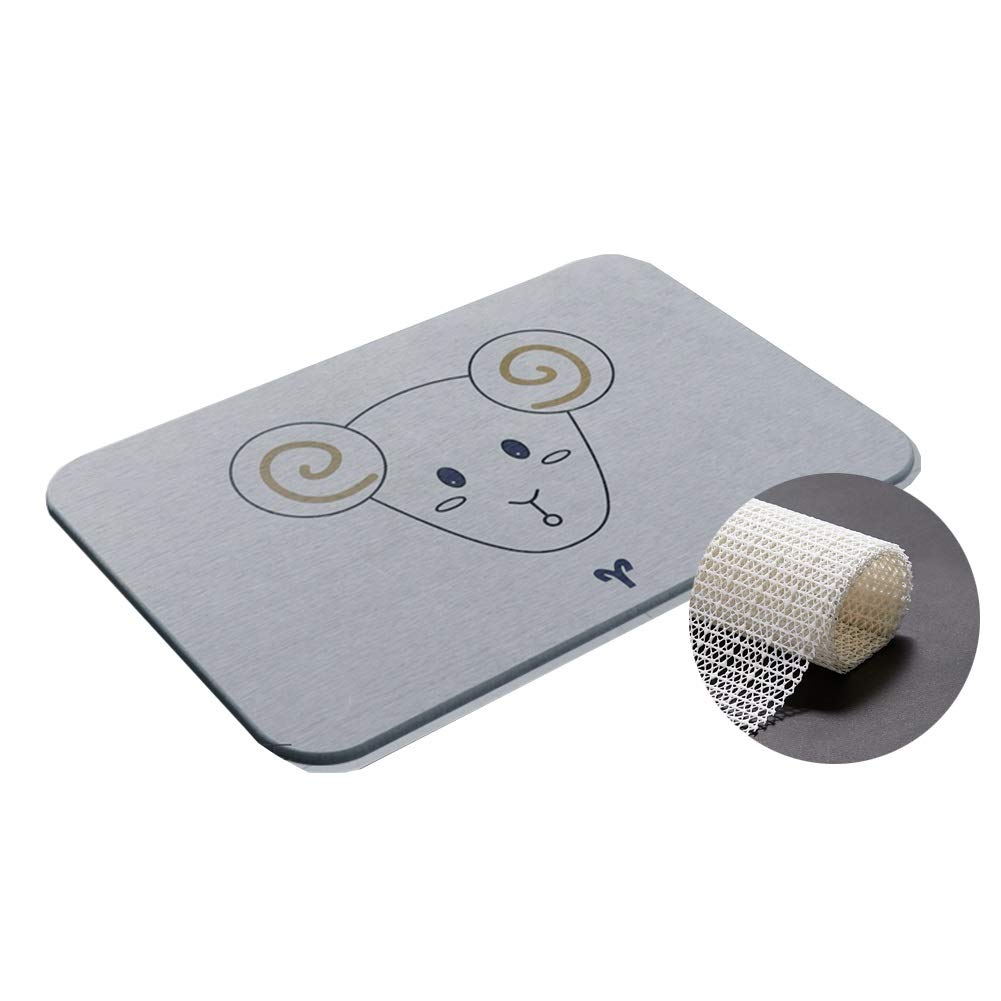 Diatomeas Almohadilla De Pie Almohadilla Absorbente Baño Alfombra Antideslizante Baño Baño Puerta Secado Rápido Absorber Agua Alfombra Uso Doméstico (Color : A)