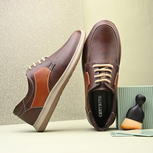 Image of Centrino Men's Casual Lace-Up Shoes | Comfortable Round Toe Lace-Up Derby Shoe with Rugged Rubber Thick Sole for Casual, Office, College, Outdoor, Travel, Trekking, Weekend Outing(8102)