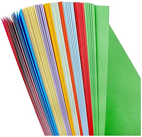 Image of A4 Size Vibrant Color Sheets for Origami Art and Craft Set of 100 Sheets Origami Project, Project, Assignment, Paper Decoration, File Decoration Size - 28x21 Cm (28x21 Origami Sheets 100)