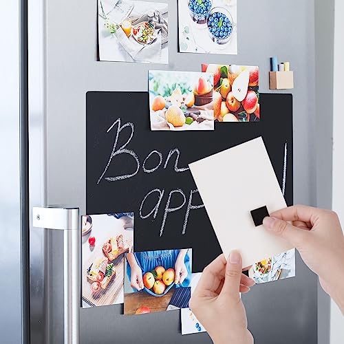 OFFCUP Magnetische Quadrate, 300 Stück, selbstklebende Magnetbögen (1 x 1 cm + 2 x 2 cm), Alternative zu Aufklebern