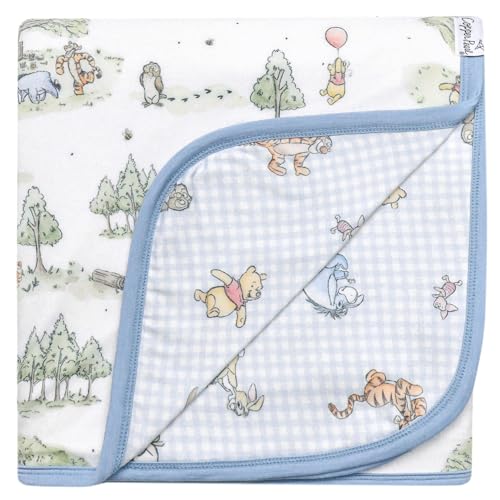 Image of Copper Pearl Large Premium Knit Baby 3 Layer Stretchy Quilt Blanket Hundred Acre Wood