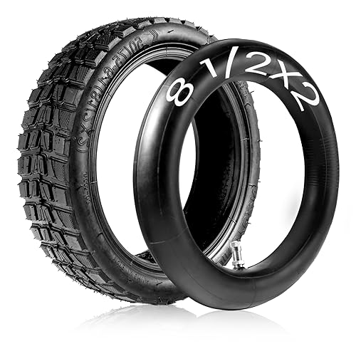 Relibupdater 8.5 Inch Electric Scooter Tire,8 1/2 x 2 Replacement Tires & Inner Tubes?50/75-6.1 Off Road Tire Compatible with okai/Gotrax GXL V2 Thicker Inflatable Scooter Replacement Wheels