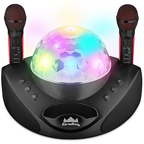 KaraoKing New 2020 Karaoke Machine –for Adults and Kids –2 Wireless Karaoke Microphone
