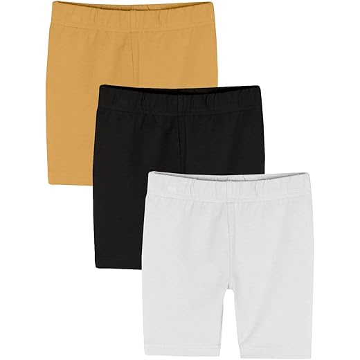 KiddoPanti Girls Cycling Shorts Pack of 3