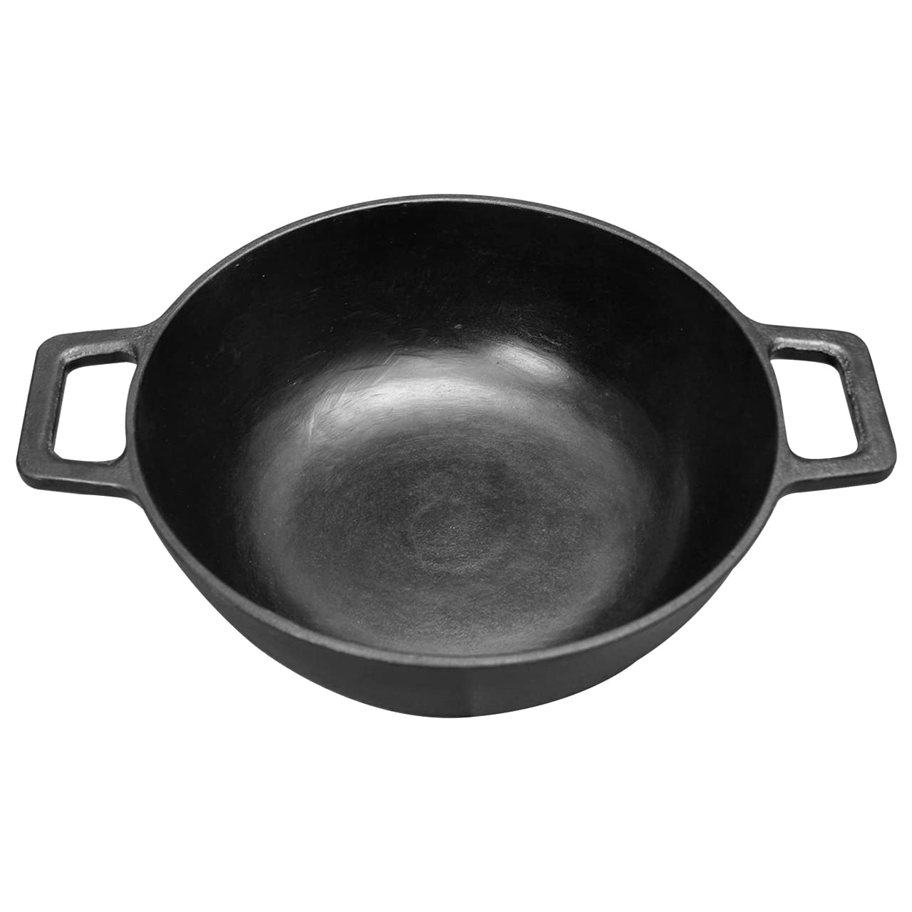 Pre-Seasoned Cast Iron Kadhai 7" Inch for Cooking and deep Frying | Multipurpose Loha Kadai | Black