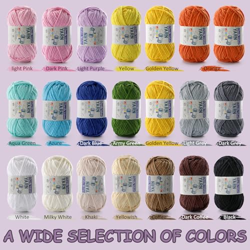 Image of 2 Pac Chenille Yarn for Crocheting - Blanket Yarn for Crocheting - Fluffy Yarn for Crochet, Baby Yarn for Crocheting Soft Blankets Weight Per Roll 50g /1.76oz, Length 60m /65yard (Light Purple)