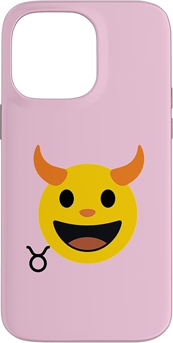 Taurus Zodiac Sign Emoticon Face Funny Astrology Birthday Case for iPhone 14 Pro Max