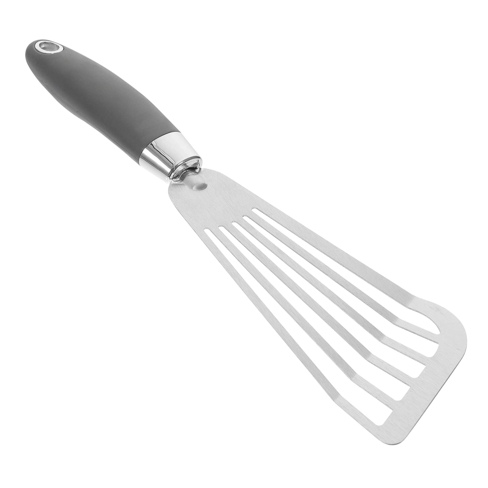 KONTONTY Ergonomic Handle BBQ Spatula Stainless Steel Cooking Spatula Set Angled Edge Perfect for Steak Burger Eggs