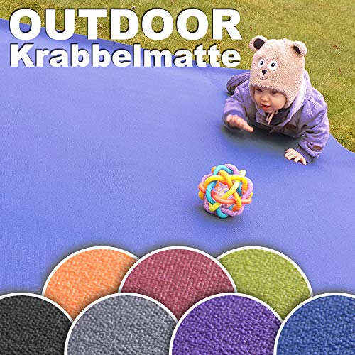 Wunschkind Outdoor Krabbelmatte | Krabbelunterlage | Made in Germany | Anti-Rutsch | Öko-Tex 100 120x180 cm Grün Cover