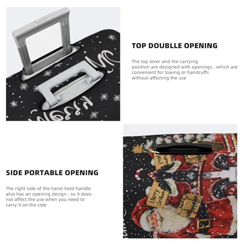 VOSERY Travel Luggage Cover - Christmas snowman Santa Claus Washable Suitcase Covers Protector Fits 18-32 Inch Luggage3