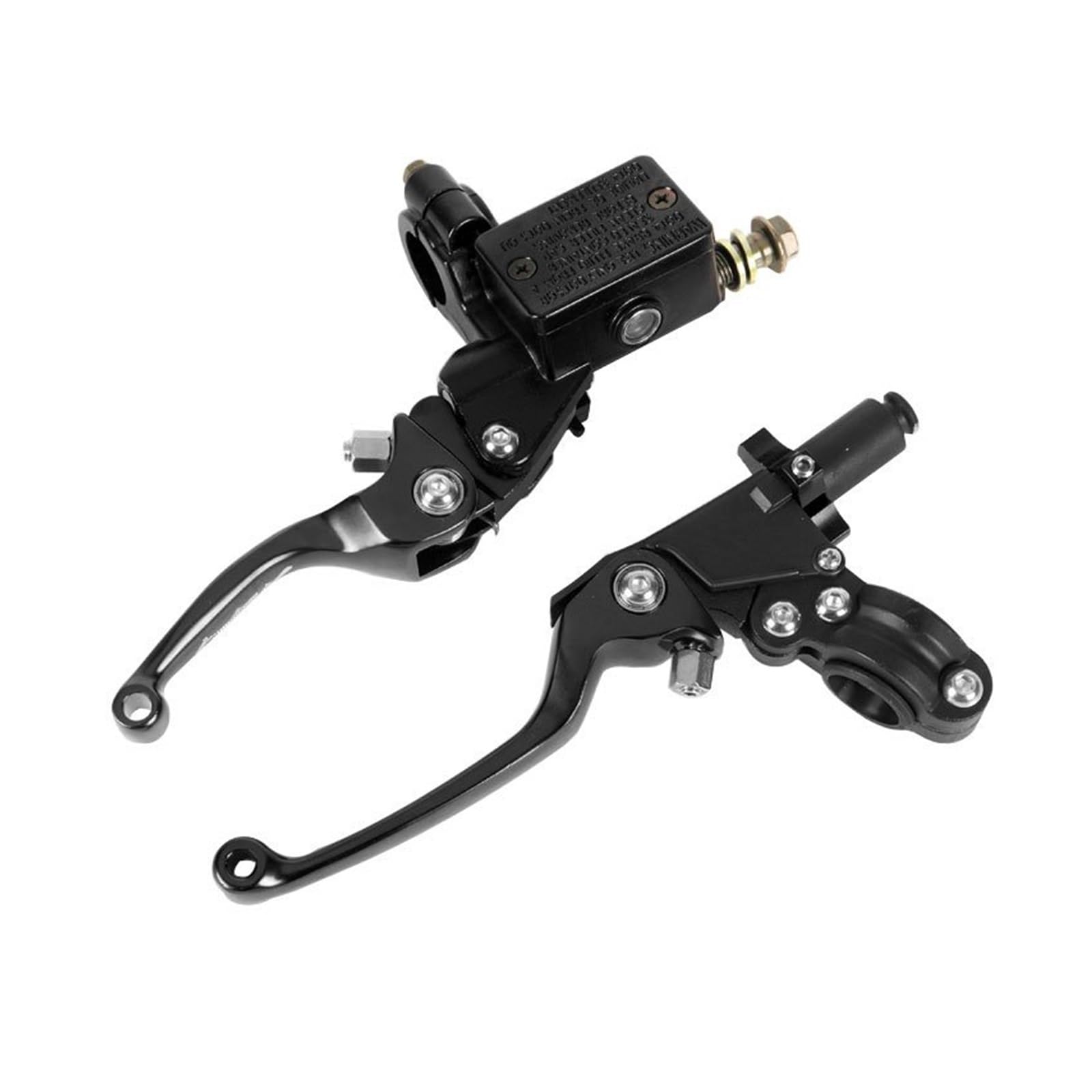 Iukmr Black Motorcycle Clutch Brake Lever Universal Motorcycle Brake Clutch Bull Horn Levers Handle Drum Off-Road Vehicle(Black)