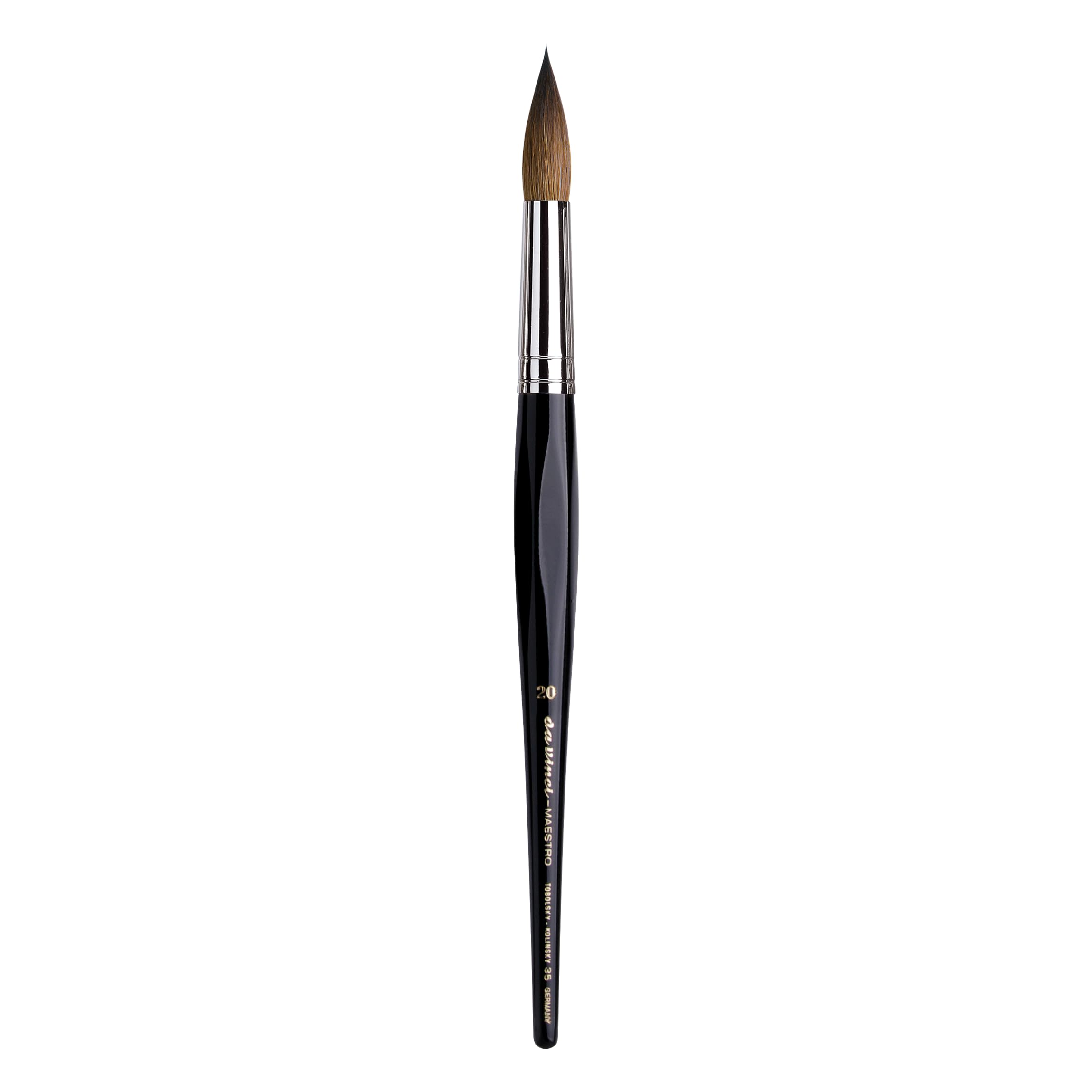da Vinci Watercolor Series 35 Maestro Paint Brush, Round Long Taper Kolinsky Red Sable, Size 20 (35-20)