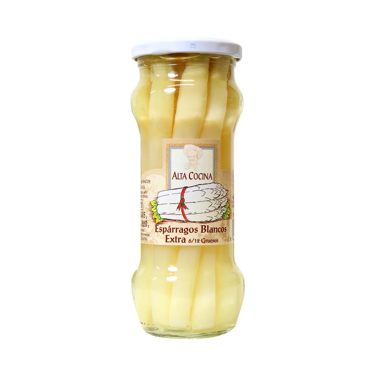 ALTA COCINA Weiße Spargel 9/12 Stück Glas 220 g. 3er Pack