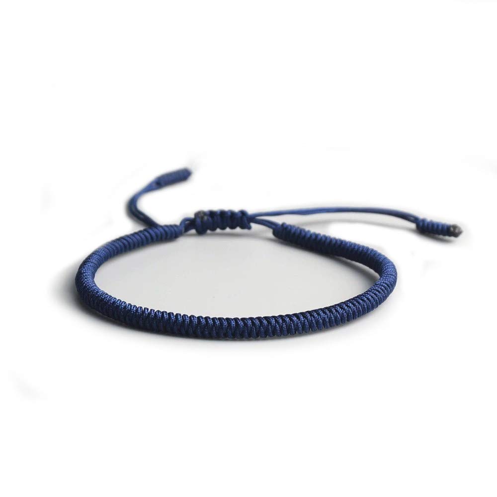 Bracciale verde, braccialetto buddista intrecciato con nodi fortunati