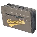 [Champion] ［チャンピオン］ 二つ折り財布 軽量ナイロン 小銭入れ付き LFファスナー式 コンパクト ユニセックス ブランド財布 Khaki