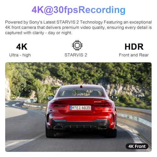 Mangoal 4K STARVIS 2 IMX678 Dash Cam