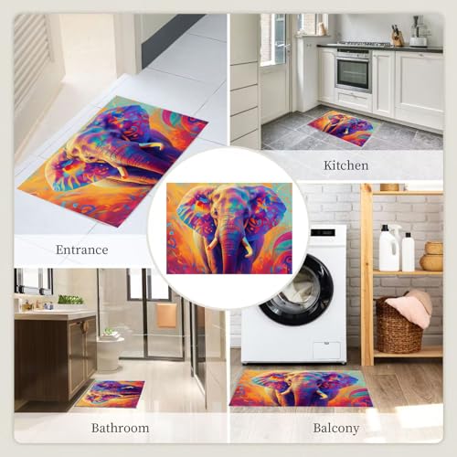 Tapis éléphant d'Afrique antidérapant pour protéger le sol