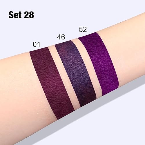 Miniatura 214 de evpct Juego de 3 lápices labiales líquidos de color oscuro, color rojo, verde esmeralda, mate, 24 horas, de larga duración, impermeable, a prueba