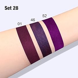 AMY\'S DIARY 3Pcs Bright Red Matte Liquid Lipstick Sets, Lip Stain Long Lasting 24 Waterproof Lip Gloss Gift Set Matt Makeup for Women Lippies(Set28)