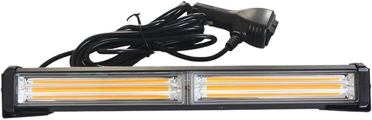 2-Section Work Light with Strobe & Warning Modes, 12V/24V Universal Cigarette Lighter(White Amber)