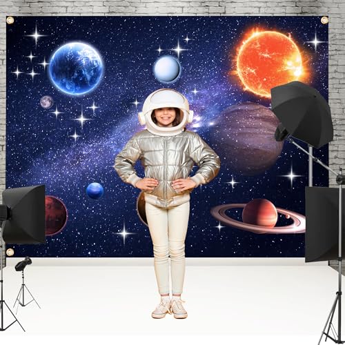 Fondo para fotografía galaxia 8x6ft con ojales de bronce miniatura 4