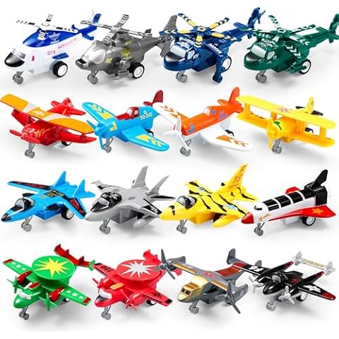 JOYIN 16 Pcs Pull Back Airplane Set Cover