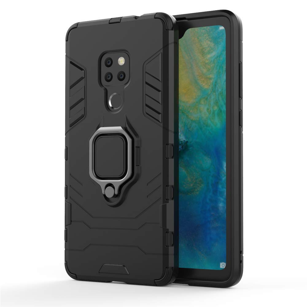 CHcase Huawei P40 Pro Funda, Anillo Metálico Sujeción Soporte Antichoque Rígido Caja (Funciona con el Montaje de Coche Magnético) Doble Capa Sólido Case Carcasa para Huawei P40 Pro -Black Plus Gray — view 57