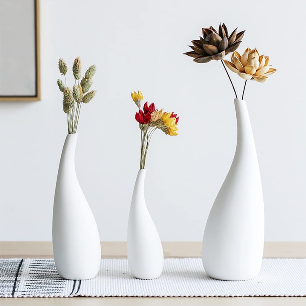 Vasos de cerámica, Florero Decorativo for decoración del hogar, Estante de Mesa(Small)