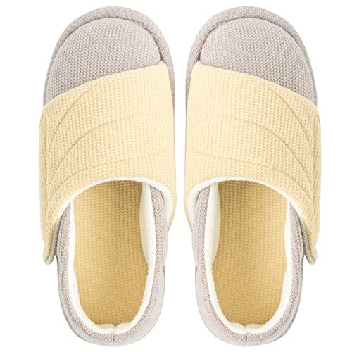 スリッパ 介護シューズ 歩きやすい 室内外履き 滑り止め リハビリシューズ おしゃれ 介護 靴 室内履き 履きやすいスリッパ スリッポン シューズ 介護用靴 (B,24.5/25)