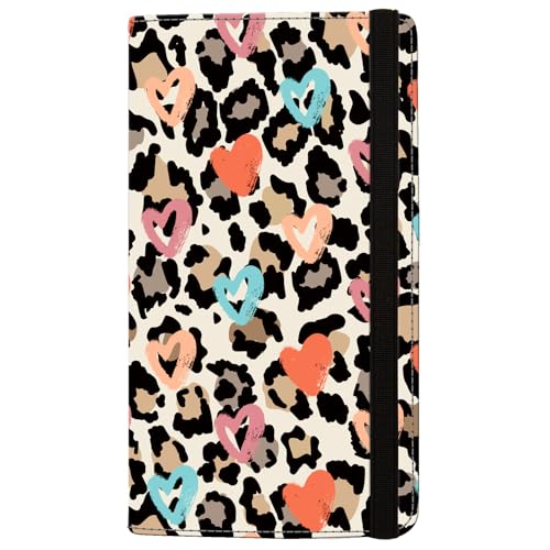 Image of Checkbook Cover for Duplicate Checks, RFID Checkbook Register Wallet with Credit Card Holder for Women Men in Leopard Print
