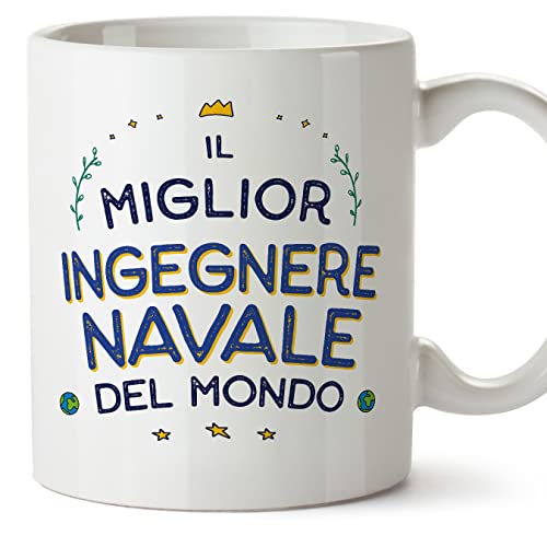 Mugffins Tazza in ceramica per INGEGNERE NAVALE uomo 11 oz