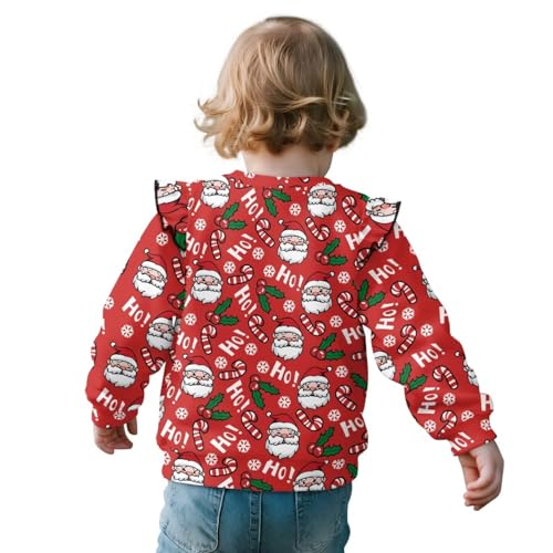 Pull de Noël enfants col rond chaud et confortable pour petite fille