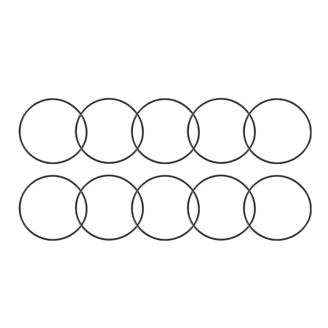 Uxcell Black Sourcingmap Nitrile Rubber O-Rings 34Mm Od 32Mm Id 1Mm Width, Metric Sealing Gasket, Pack Of 10