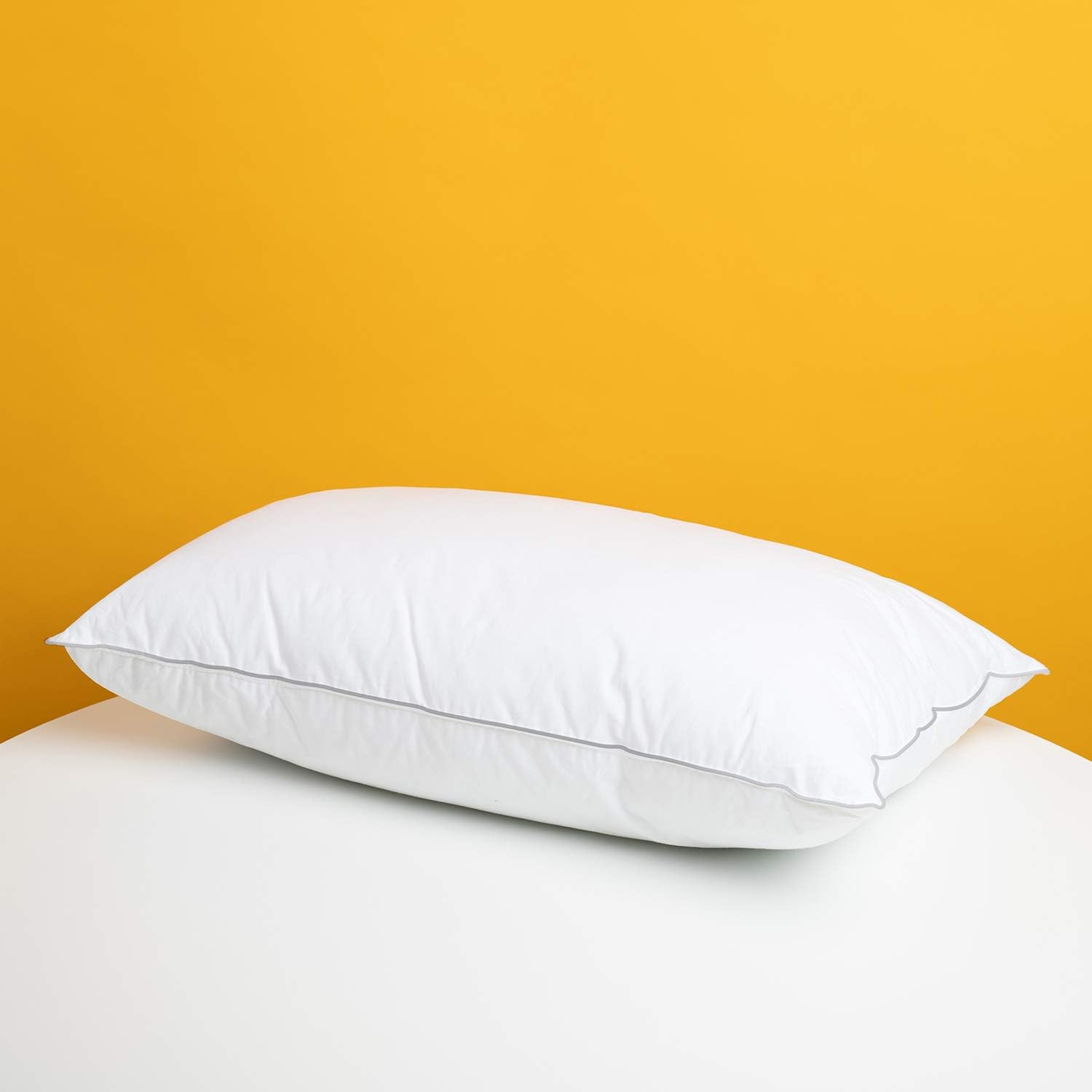 Emolli Hotel Bed Pillows for Sleeping - 2 Pack Luxury Plush Pillows, 100% Cotton Cover and Super Soft Down Alternative Microfiber Filled Pillows, Queen Size, 20 x 30 inches