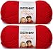 Bernat Softee Chunky Yarn, 3.5 Oz, Gauge 6 Super Bulky, Berry Red