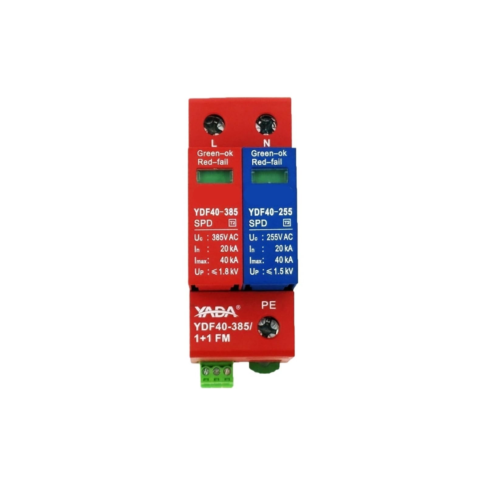 Parasurtenseur AC SPD 385 V 20 ~ 40 kA, 1P+N / 3P+N Modulaire DIN Rail Parafoudre pour une protection fiable contre les surtensions