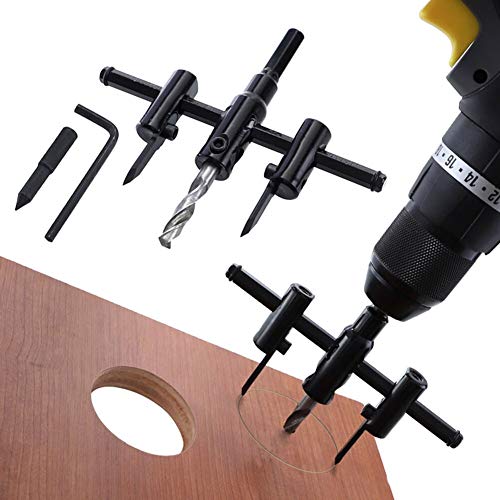 Broca ajustable de agujero circular 30-300 mm para madera miniatura 1