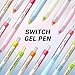 WRITECH Retractable Gel Ink Pens: 0.5mm Black-Ink Switch Between Silent and Clicky Soft Grip Fine Point Pen for Journaling Smooth Writing Quick-dry No Bleed 10ct