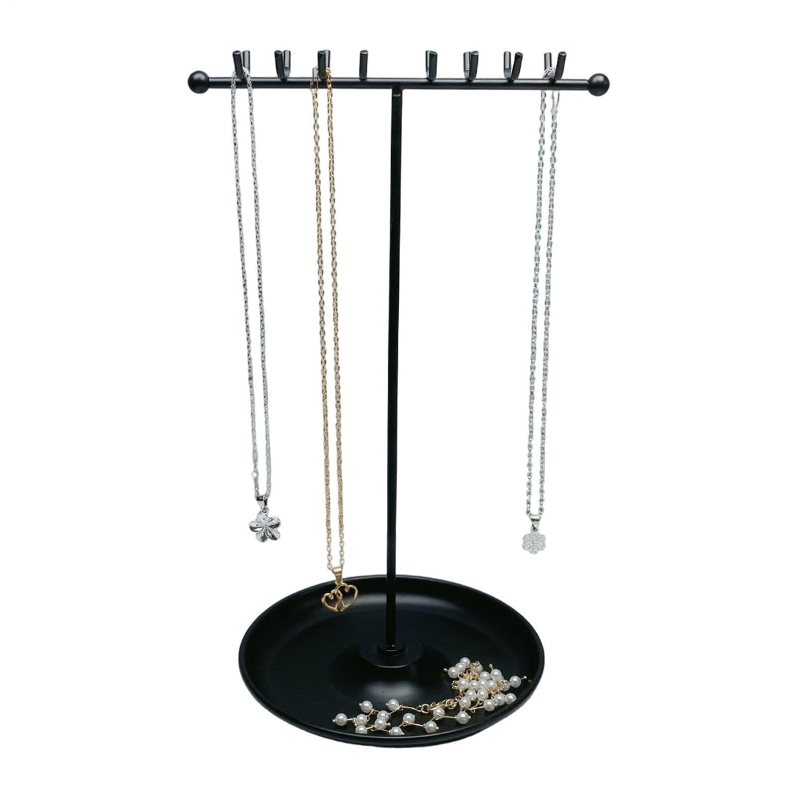 Soporte de exhibición de joyas y relojes con ganchos de almacenamiento para dormitorio